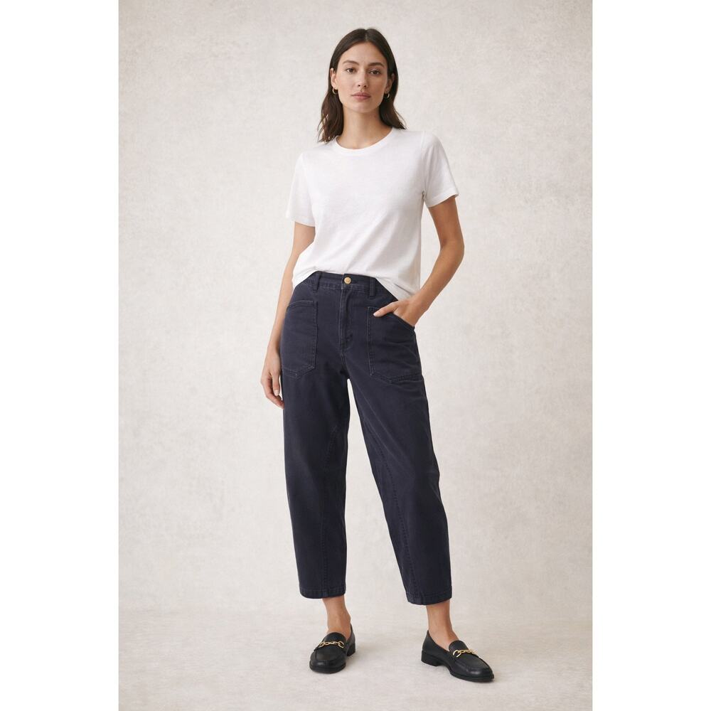 Pilcro Anthropologie Barrel Pants Size 30 Utility Cropped Charcoal Gray